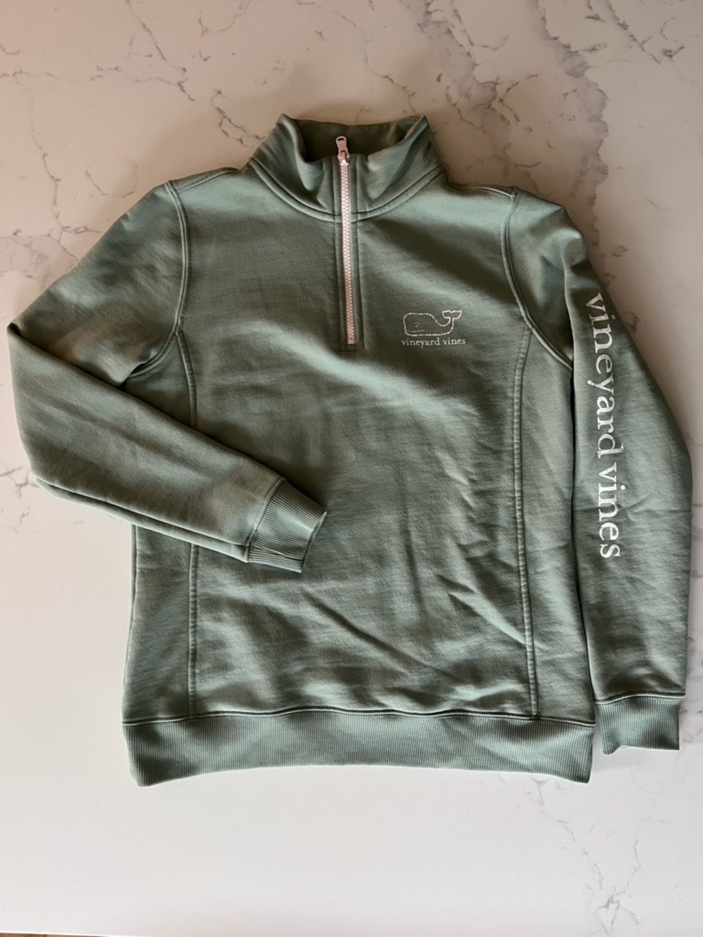 Vineyard Vines Sage Green Quarter-Zip Pullover